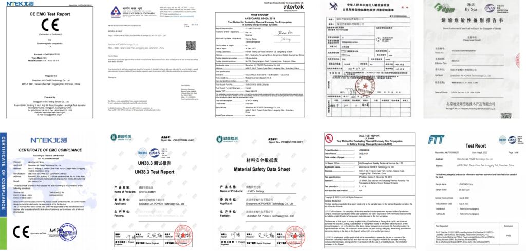 ak power products certificates